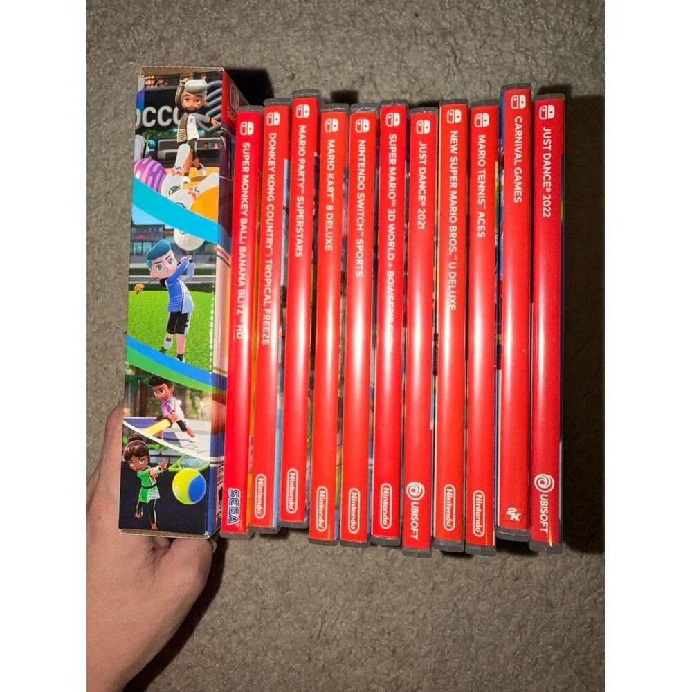 Lot of 12 Nintendo Switch EMPTY Game Cases - Mario & Popular Titles no game